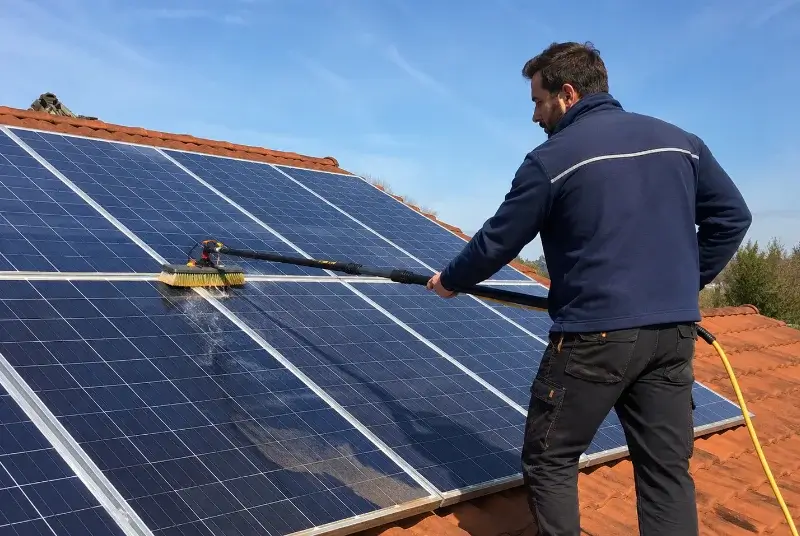 Nettoyage et entretien de panneaux solaires au Sen