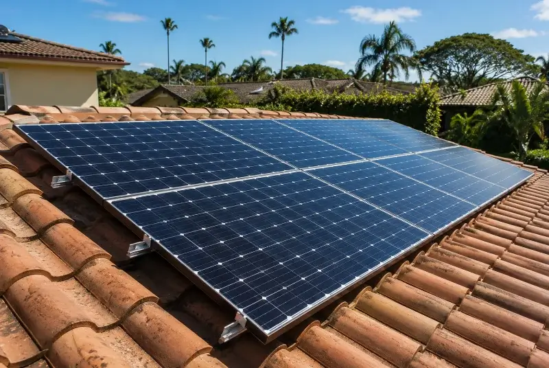 Installation de panneaux solaires au Sen